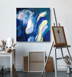 10-26 (100x100cm) - Danish Gallery - Moderne, abstrakte malerier. Online galleri med original, unik kunst til din bolig. 