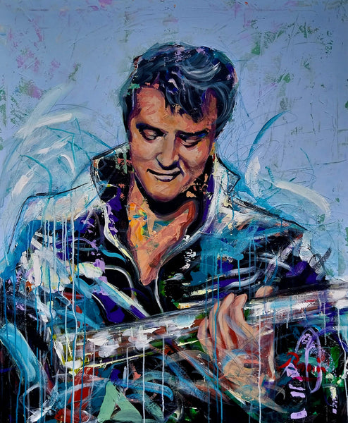 Elvis - the king of rock (100x120cm)
