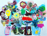 Spring Meadow (180x140cm) - Danish Gallery - Moderne, abstrakte malerier. Online galleri med original, unik kunst til din bolig. 