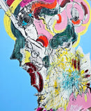 Untitled Blue III (60x70cm) - Danish Gallery - Moderne, abstrakte malerier. Online galleri med original, unik kunst til din bolig. 