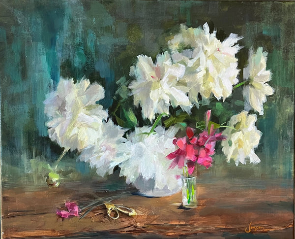 Peonies and Pinks (60x50cm)