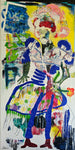 The obvious joy of feet in red boots (100x200cm)