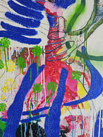 The obvious joy of feet in red boots (100x200cm)