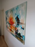 August 2024.2 (140x100cm) - Danish Gallery - Moderne, abstrakte malerier. Online galleri med original, unik kunst til din bolig. 