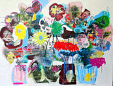 Spring Meadow (180x140cm) - Danish Gallery - Moderne, abstrakte malerier. Online galleri med original, unik kunst til din bolig. 