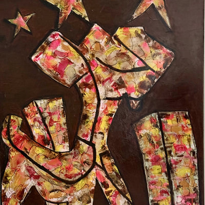 Stargazing Hound in New York (70x100cm)