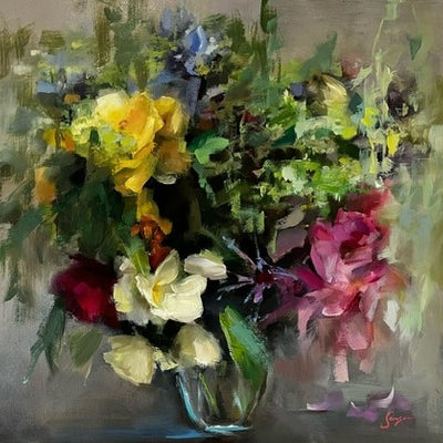 Grandmother's bouquet (50x50cm)