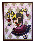 The Joyless Jesterin (70x90cm) - Danish Gallery - Moderne, abstrakte malerier. Online galleri med original, unik kunst til din bolig. 