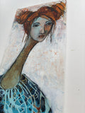 Erina (50x100cm) - Danish Gallery - Moderne, abstrakte malerier. Online galleri med original, unik kunst til din bolig. 