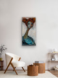 Erina (50x100cm) - Danish Gallery - Moderne, abstrakte malerier. Online galleri med original, unik kunst til din bolig. 