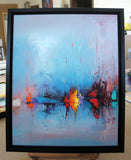 Vivid outlines (50x60cm) - Danish Gallery - Moderne, abstrakte malerier. Online galleri med original, unik kunst til din bolig. 