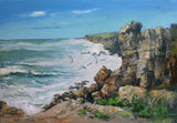 Breath of the Ocean. The Sound Beyond the Cliffs (100x70cm)