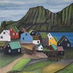 The village on the outskirts (60x60cm)