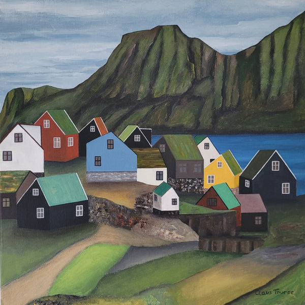 The village on the outskirts (60x60cm)