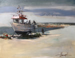 Dialogue with a boat (45x35cm)