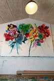 Overwhelmed by spring (280x200cm) - Danish Gallery - Moderne, abstrakte malerier. Online galleri med original, unik kunst til din bolig. 