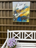 The lake shore (60x70cm) - Danish Gallery - Moderne, abstrakte malerier. Online galleri med original, unik kunst til din bolig. 