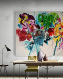 Overwhelmed by spring (280x200cm) - Danish Gallery - Moderne, abstrakte malerier. Online galleri med original, unik kunst til din bolig. 