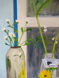 Window with vases (80x90cm)