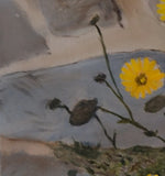 Dandelions by house wall (40x40cm)