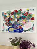 Live Live Live (150x100cm) - Danish Gallery - Moderne, abstrakte malerier. Online galleri med original, unik kunst til din bolig. 