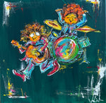 Guitar and drums (40x40cm)