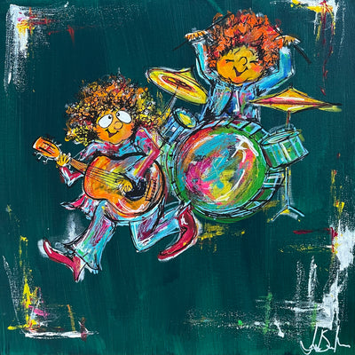 Guitar and drums (40x40cm)
