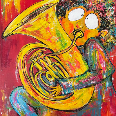 Tuba in red (60x80cm)