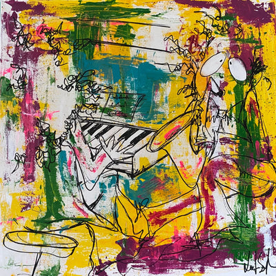 Piano and sax (40x40cm)