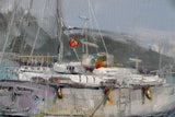 Marina in motion (40x50cm) - Danish Gallery - Moderne, abstrakte malerier. Online galleri med original, unik kunst til din bolig. 