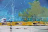 A day at the dock (70x40cm) - Danish Gallery - Moderne, abstrakte malerier. Online galleri med original, unik kunst til din bolig. 