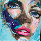 Virginia (100x100cm) - Danish Gallery - Moderne, abstrakte malerier. Online galleri med original, unik kunst til din bolig. 