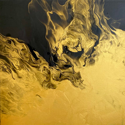 Turning darkness into gold (40x40cm)