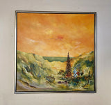 Thoughts and dreams (80x80cm) - Danish Gallery - Moderne, abstrakte malerier. Online galleri med original, unik kunst til din bolig. 