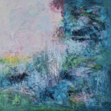 Waterfall (80x80cm) - Danish Gallery - Moderne, abstrakte malerier. Online galleri med original, unik kunst til din bolig. 