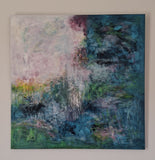 Waterfall (80x80cm) - Danish Gallery - Moderne, abstrakte malerier. Online galleri med original, unik kunst til din bolig. 