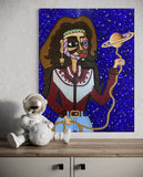 Space Cowgirl (70x90cm) - Danish Gallery - Moderne, abstrakte malerier. Online galleri med original, unik kunst til din bolig. 