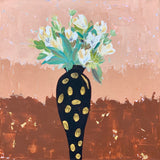 White Tulips (50x50cm) - Danish Gallery - Moderne, abstrakte malerier. Online galleri med original, unik kunst til din bolig. 