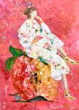 Apple fashion (50x70cm) - Danish Gallery - Moderne, abstrakte malerier. Online galleri med original, unik kunst til din bolig. 