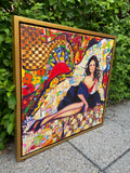 Carmen (50x50cm) - Danish Gallery - Moderne, abstrakte malerier. Online galleri med original, unik kunst til din bolig. 