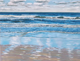 Calm sea (90x70cm) - Danish Gallery - Moderne, abstrakte malerier. Online galleri med original, unik kunst til din bolig. 