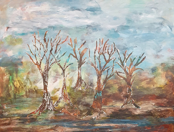 In the deep peace of the forest in 20 years (90x70cm)