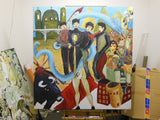 The rock band (150x150cm)