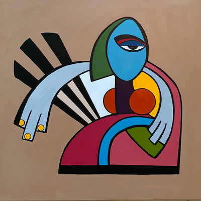 Beate in a chair (90x90cm)