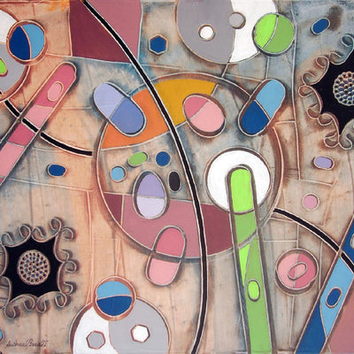 Omaggio a Bologna - abstractism of the origins (70x50cm)