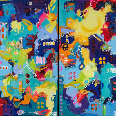 From here my world goes (140x130cm)