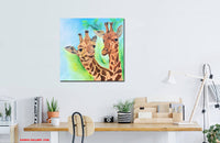 My beautiful giraffes (75x75cm)