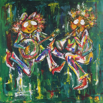 Banjo and Clarinet (100x100cm)