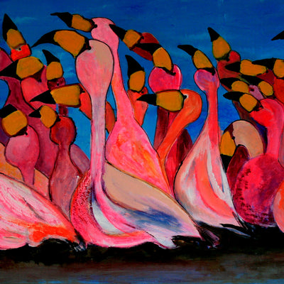 Flamingoparty (120x60 cm)