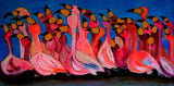Flamingoparty (120x60 cm)